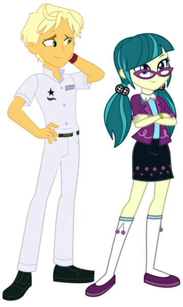 Size: 538x900 | Tagged: safe, artist:maretrick, artist:mixiepie, derpibooru import, edit, juniper montage, ragamuffin (equestria girls), equestria girls, equestria girls series, movie magic, spring breakdown, spoiler:eqg series (season 2), spoiler:eqg specials, belt, clothes, crack shipping, crossed arms, female, freckles, glasses, image, jeans, kneesocks, male, pants, pigtails, png, ragamontage, shipping, shirt, shoes, simple background, skirt, smiling, socks, straight, transparent background, vector, watch