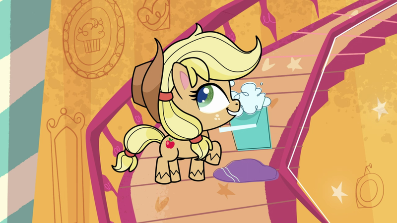 Size: 1920x1080 | Tagged: safe, derpibooru import, screencap, applejack, how applejack got her hat back, my little pony: pony life, spoiler:pony life s01e04, image, png, solo