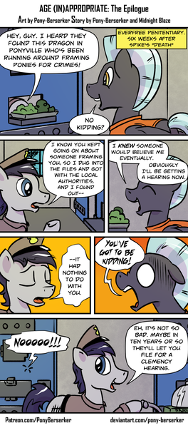 Size: 975x2213 | Tagged: safe, artist:pony-berserker, derpibooru import, thunderlane, pegasus, comic:age (in)appropriate, comic, epilogue, image, png, speech bubble