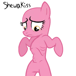 Size: 768x768 | Tagged: safe, artist:shewakiss, derpibooru import, earth pony, pony, hearts and hooves day (episode), background pony, bald, bipedal, emaciated, female, frown, image, mare, png, signature, simple background, starving, stomach growl, transparent background, underhoof