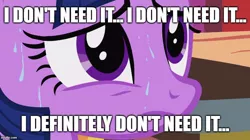 Size: 888x499 | Tagged: safe, derpibooru import, edit, edited screencap, screencap, twilight sparkle, it's about time, close-up, image, jpeg, spongebob squarepants, sweat, tea at the treedome