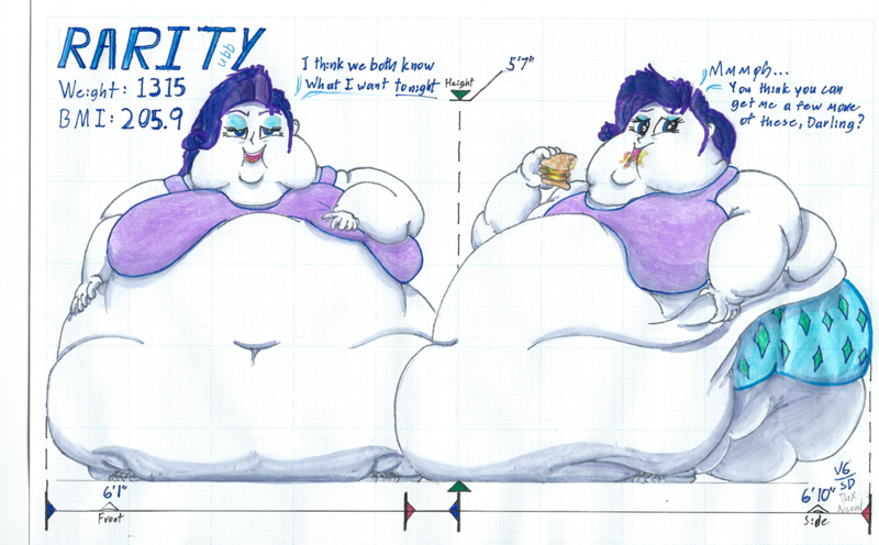 Size: 1600x992 | Tagged: suggestive, artist:white-eyed vireo, derpibooru import, rarity, equestria girls, bbw, belly, big belly, big breasts, bingo wings, blob, breasts, burger, busty rarity, butt, chubby cheeks, clothes, derpibooru exclusive, dialogue, double chin, fat, fat boobs, fat fetish, female, fetish, food, grope, height scale, huge belly, huge breasts, huge butt, image, immobile, impossibly large belly, impossibly large breasts, impossibly large butt, impossibly large everything, impossibly large thighs, impossibly obese, large butt, measurements, morbidly obese, neck roll, obese, png, rarithighs, raritubby, rearity, self grope, ssbbw, thighs, thunder thighs, traditional art, triple chin, underwear, weight gain