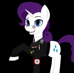 Size: 1877x1841 | Tagged: safe, artist:dr nick taco, rarity, pony, unicorn, armband, clothes, female, image, nazi, nazi armband, nazi uniform, png, solo, solo female, uniform