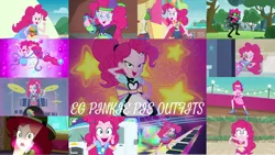Size: 1280x720 | Tagged: safe, derpibooru import, edit, edited screencap, editor:quoterific, screencap, applejack, pinkie pie, cheer you on, coinky-dink world, dance magic, eqg summertime shorts, equestria girls, equestria girls series, forgotten friendship, friendship games, friendship through the ages, guitar centered, i'm on a yacht, pinkie spy (short), rainbow rocks, rollercoaster of friendship, shake your tail, sunset's backstage pass!, the canterlot movie club, the salty sails, spoiler:eqg series (season 2), spoiler:eqg specials, clothes, cute, cutie mark, cutie mark on clothes, dance magic (song), diapinkes, drums, drumsticks, eyes closed, female, flashlight (object), geode of sugar bombs, glasses, goggles, heart shaped glasses, image, jewelry, looking at you, magical geodes, music festival outfit, musical instrument, necklace, one eye closed, open mouth, png, ponied up, rapper pie, smiling, swimsuit