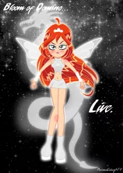 Size: 2968x4200 | Tagged: safe, artist:kova360, artist:prismagalaxy514, derpibooru import, discord, dragon, fairy, human, equestria girls, barely eqg related, base used, bloom, crossover, dc universe, equestria girls style, fairies are magic, fairy wings, image, png, solo, white lantern, wings, winx, winx club, winxified