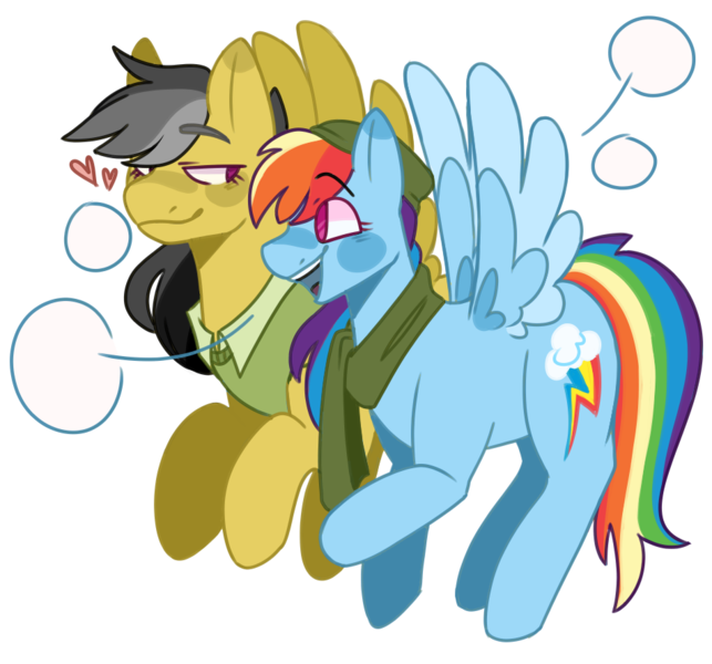 Size: 953x889 | Tagged: safe, artist:artist:malphym, artist:picturesofponies, derpibooru import, daring do, rainbow dash, pegasus, pony, clothes, daringdash, female, flying, heart, image, lesbian, png, scarf, shipping, smiling, spread wings, wings