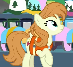 Size: 536x488 | Tagged: safe, screencap, agua fresca, lily peel, earth pony, pony, between dark and dawn, clothes, female, image, lifejacket, looking up, png, profile, side view, solo