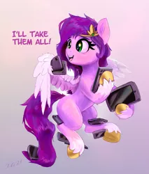 Size: 3638x4266 | Tagged: safe, artist:xbi, deleted from derpibooru, derpibooru import, pipp petals, pegasus, pony, adorapipp, cute, dialogue, female, flying, g5, gradient background, hoof hold, i'll take your entire stock, image, jpeg, looking back, mare, phone, prehensile tail, solo, that pony sure does love phones, unshorn fetlocks, wing hands, wings