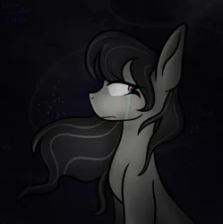 Size: 1524x1530 | Tagged: safe, artist:dasher.forsaken, derpibooru import, octavia melody, earth pony, pony, crying, flowing mane, frown, hair blowing, image, png, solo, wind