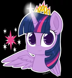 Size: 1358x1458 | Tagged: safe, artist:laylaelvy278, derpibooru import, twilight sparkle, twilight sparkle (alicorn), alicorn, pony, image, jewelry, looking at you, png, smiling, solo, tiara