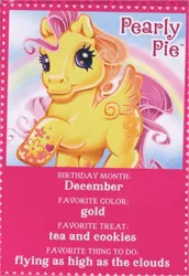 Size: 500x726 | Tagged: safe, derpibooru import, official, pegasus, pony, backcard, colored wings, g3, image, jpeg, pearly pie, solo, wings