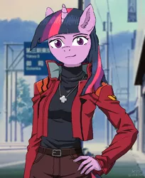 Size: 620x761 | Tagged: safe, derpibooru import, edit, edited screencap, screencap, twilight sparkle, anthro, image, misato katsuragi, neon genesis evangelion, png