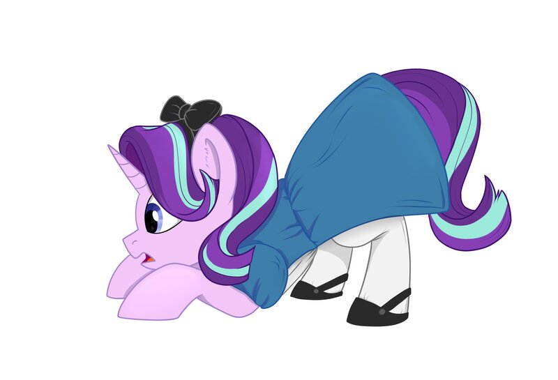 Size: 3300x2250 | Tagged: safe, artist:rutkotka, derpibooru import, starlight glimmer, pony, unicorn, alice in wonderland, clothes, dress, image, jpeg, solo