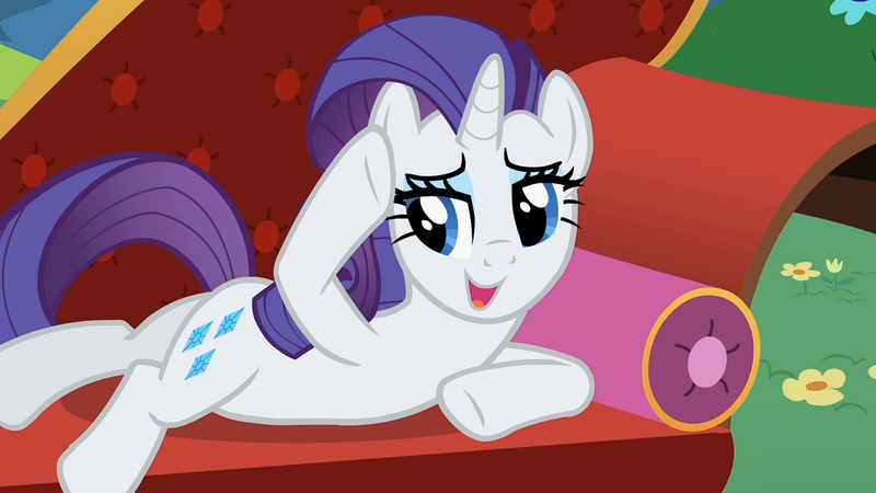 Size: 1920x1080 | Tagged: safe, derpibooru import, screencap, rarity, pony, unicorn, lesson zero, season 2, couch, female, image, lidded eyes, mare, png, solo