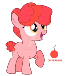 Size: 1280x1482 | Tagged: safe, artist:hate-love12, derpibooru import, oc, oc:cherry bomb, earth pony, pony, deviantart watermark, female, filly, image, obtrusive watermark, png, simple background, solo, transparent background, watermark