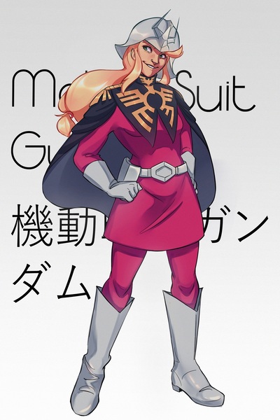 Size: 1333x2000 | Tagged: safe, artist:dumddeer, derpibooru import, applejack, equestria girls, char aznable, crossover, gundam, image, jpeg, simple background, smiling, solo