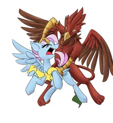 Size: 1800x1963 | Tagged: grimdark, artist:whitelie, derpibooru import, oc, unofficial characters only, gryphon, pegasus, griffon oc, image, jpeg, pegasus oc, penetration, rape, screaming, sex, simple background, spread wings, white background, wings