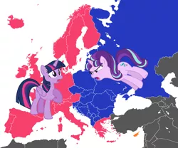 Size: 1200x1000 | Tagged: safe, derpibooru import, starlight glimmer, twilight sparkle, twilight sparkle (alicorn), alicorn, pony, unicorn, eastern europe, europe, image, png, s5 starlight, western europe