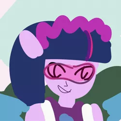 Size: 2048x2048 | Tagged: safe, artist:twiskielulamoon, derpibooru import, sci-twi, twilight sparkle, equestria girls, bust, clothes, female, grin, image, jpeg, smiling, solo