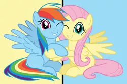 Size: 800x533 | Tagged: safe, derpibooru import, screencap, fluttershy, rainbow dash, pegasus, pony, fame and misfortune, flawless, image, jpeg