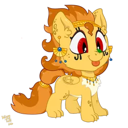 Size: 1600x1600 | Tagged: safe, artist:wispy tuft, derpibooru import, oc, oc:wispy tuft, beetle, insect, pony, sphinx, cute, egyptian, female, filly, fluffy, freckles, golden, image, jewelry, makeup, png, scarab, sphinx oc, sphinxsona, wings