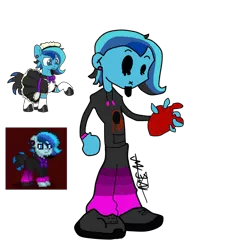 Size: 720x720 | Tagged: source needed, semi-grimdark, artist:djmatinext, derpibooru import, oc, oc:blue harmony, earth pony, human, pony, beard, blood, clothes, ear piercing, emo, empty eyes, facial hair, heart, hoodie, humanized, image, photo, pierced ears, piercing, png, reference, simple background, transparent background