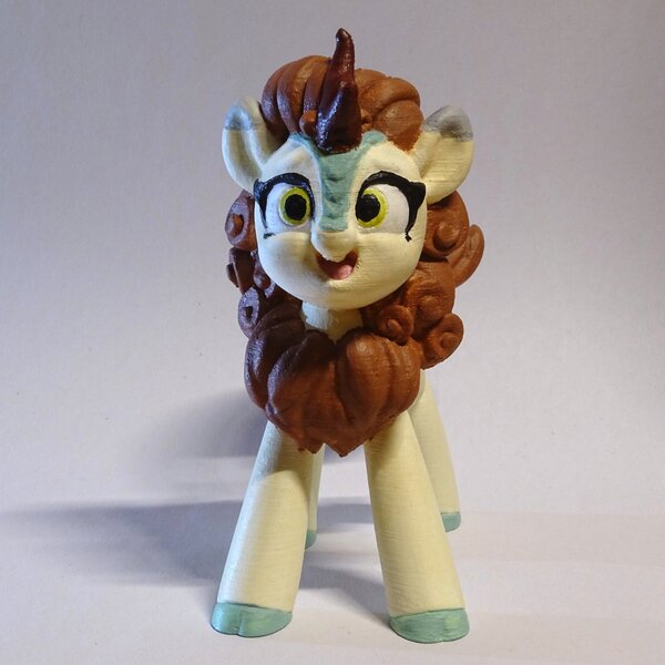 Size: 1441x1441 | Tagged: safe, artist:pessimizer, derpibooru import, autumn blaze, kirin, 3d print, female, figurine, image, irl, jpeg, photo, smiling, solo