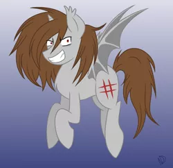 Size: 2872x2782 | Tagged: safe, artist:nightydream, derpibooru import, oc, oc:scar tissue, alicorn, bat pony, bat pony alicorn, pony, bat wings, horn, image, male, png, solo, stallion, wings