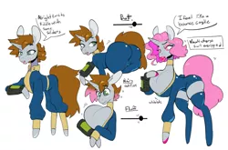 Size: 2480x1636 | Tagged: suggestive, artist:scarfyace, derpibooru import, oc, oc:littlepip, pony, unicorn, fallout equestria, alternate hairstyle, ass, big lips, bimbo, bimboification, bimbony, breast expansion, breasts, butt, butt expansion, chestbreasts, choker, clothes, colored pupils, curvy, dialogue, dick sucking lips, eye color change, eyeshadow, female, floppy ears, freckles, growth, hoof polish, hourglass figure, image, lidded eyes, lipstick, makeup, mare, onomatopoeia, open mouth, pink lipstick, pink mane, pink tail, pipbuck, png, quadrupedal chest boobs, simple background, socks, solo, text, the ass was fat, thigh highs, transformation, transformation sequence, vault suit, white background, wide hips