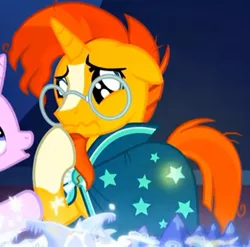 Size: 501x495 | Tagged: safe, derpibooru import, edit, edited screencap, screencap, starlight glimmer, sunburst, the parent map, about to cry, cropped, cute, cutie map, image, jpeg, wavy mouth