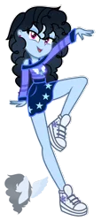 Size: 1096x2222 | Tagged: safe, artist:skyfallfrost, derpibooru import, oc, oc:skyfall frost, equestria girls, clothes, female, image, png, shirt, simple background, skirt, solo, transparent background