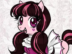 Size: 900x675 | Tagged: safe, artist:bbqgoth, derpibooru import, ponified, pony, vampire, cute, draculaura, image, jpeg, looking at you, monster high, solo, wingless