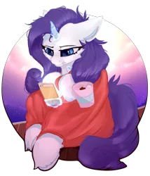 Size: 3000x3500 | Tagged: safe, artist:redvais, derpibooru import, rarity, pony, unicorn, eating, female, food, ice cream, image, mare, mobile phone, phone, png, solo