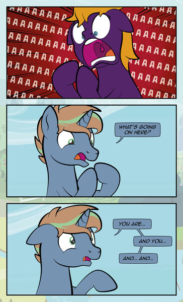 Size: 1920x3169 | Tagged: safe, artist:alexdti, derpibooru import, oc, oc:ale, oc:umberto, unofficial characters only, pony, comic:quest for friendship, female, image, jpeg, male, mare, screaming, stallion