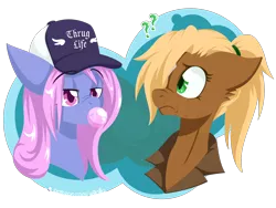 Size: 1600x1200 | Tagged: safe, artist:willoillo, derpibooru import, oc, oc:bubblegum bomb, oc:threnody, unofficial characters only, earth pony, pegasus, fallout equestria, fallout equestria: speak, earth pony oc, fanfic art, image, pegasus oc, png, wings