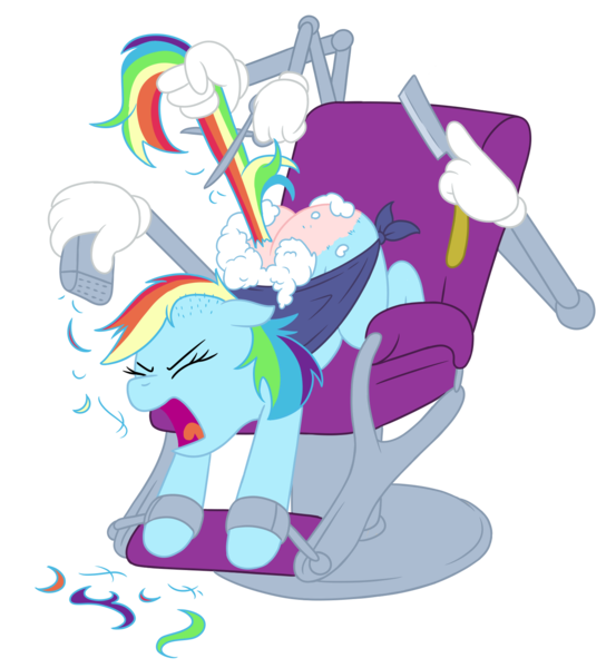 Size: 1464x1589 | Tagged: questionable, artist:jpgr, derpibooru import, rainbow dash, pegasus, pony, ass up, bald, don't ask me why, electric razor, female, image, mare, png, razor, scissors, shaving, shaving cream, weird fetish