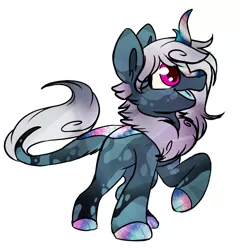 Size: 554x578 | Tagged: safe, artist:oospottedtailoo, derpibooru import, oc, oc:cosmic quartz, kirin, female, image, png, simple background, solo, white background