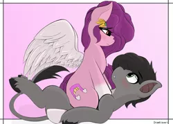Size: 2800x2000 | Tagged: suggestive, artist:drawalaverr, derpibooru import, pipp petals, donkey, pegasus, pony, blushing, commission, cowgirl position, g5, image, png, straddling
