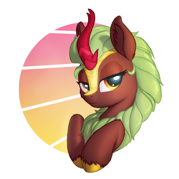 Size: 1500x1500 | Tagged: safe, artist:shydale, ponybooru import, cinder glow, summer flare, kirin, background kirin, beautiful, bust, cloven hooves, cute, ear fluff, female, image, kirinbetes, looking at you, patreon exclusive, png, portrait, simple background, solo, unshorn fetlocks, white background