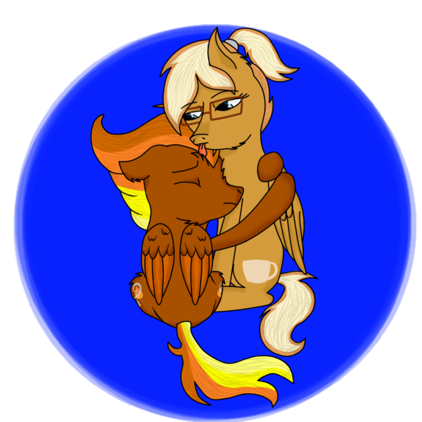 Size: 1000x1000 | Tagged: safe, artist:windy, derpibooru import, oc, oc:coffee creme, oc:windflyer, unofficial characters only, pegasus, pony, both cutie marks, cute, floppy ears, fluffy, image, mlem, pegasus oc, png, sad, silly, simple background, tongue out, two toned mane, two toned tail, two toned wings, wings