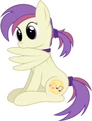 Size: 1165x1530 | Tagged: safe, artist:joey, derpibooru import, oc, oc:evensong, unofficial characters only, pegasus, collar, derpibooru exclusive, female, grooming, image, png, ponytail, preening, simple background, solo, transparent background, vector