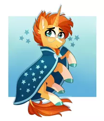 Size: 1024x1190 | Tagged: safe, artist:emera33, derpibooru import, sunburst, pony, unicorn, cloak, clothes, cute, ear fluff, facial hair, glasses, goatee, image, leonine tail, looking at you, male, png, smiling, solo, stallion, sunbetes, sunburst's cloak, sunburst's glasses