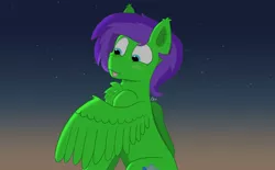 Size: 2048x1269 | Tagged: safe, artist:cloudybirb, derpibooru import, oc, oc:raulix, oc:raulix evergreen, unofficial characters only, pegasus, pony, chest fluff, grooming, image, jpeg, preening, smiling, solo, tongue out