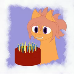 Size: 4096x4096 | Tagged: safe, artist:shoophoerse, derpibooru import, oc, oc:shoop, unofficial characters only, pegasus, pony, abstract background, birthday, cake, candle, food, image, jpeg, solo