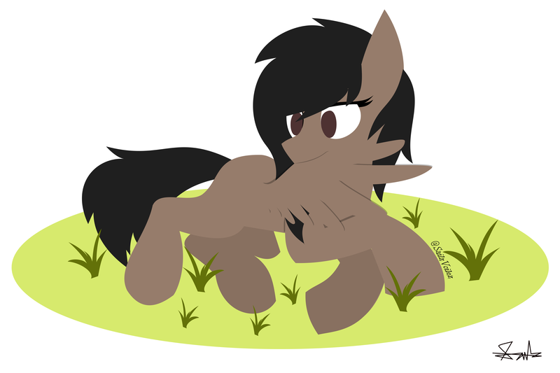 Size: 9036x6016 | Tagged: safe, artist:samsailz, derpibooru import, oc, pegasus, pony, biting, gift art, grass, grooming, image, lying down, oc pegasus, pegasus oc, png, preenhub, preening, solo, wings