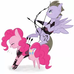 Size: 1600x1600 | Tagged: safe, derpibooru import, pinkie pie, ponified, earth pony, pegasus, pony, alternate universe, clint barton, crossover, hawkeye, image, jpeg, marvel, my little pony, the avengers