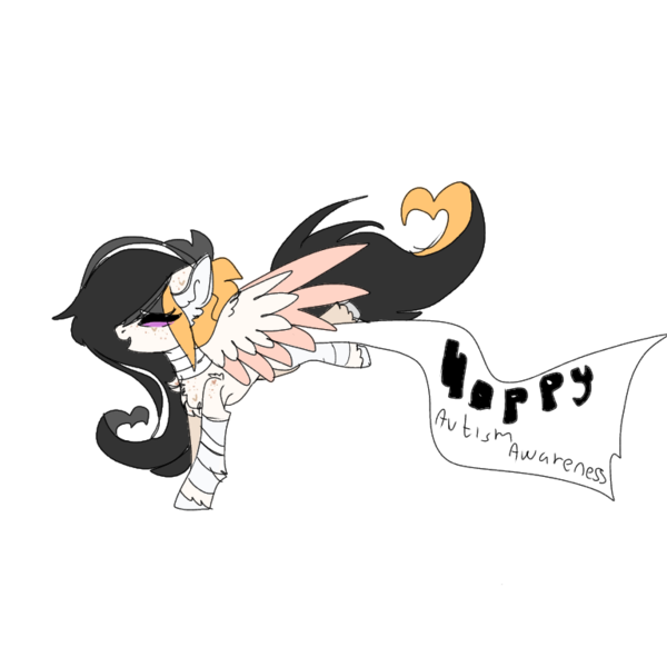 Size: 768x768 | Tagged: safe, artist:moodi, derpibooru import, oc, oc:moodiness express, pegasus, pony, autism acceptance month, image, png, solo