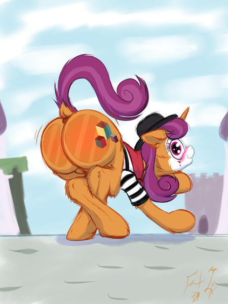 Size: 1056x1408 | Tagged: questionable, artist:frist44, derpibooru import, quiet gestures, pony, unicorn, against glass, ass against glass, glass, image, invisible, mime, my little pony, png