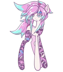 Size: 850x972 | Tagged: safe, artist:j053ph-d4n13l, derpibooru import, oc, oc:petal storm, unofficial characters only, earth pony, pony, female, headband, image, mare, png, simple background, solo, tattoo, transparent background