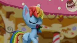 Size: 1920x1080 | Tagged: safe, derpibooru import, screencap, rainbow dash, pony, cake off, my little pony: pony life, my little pony: stop motion short, image, irl, photo, png, solo, stop motion